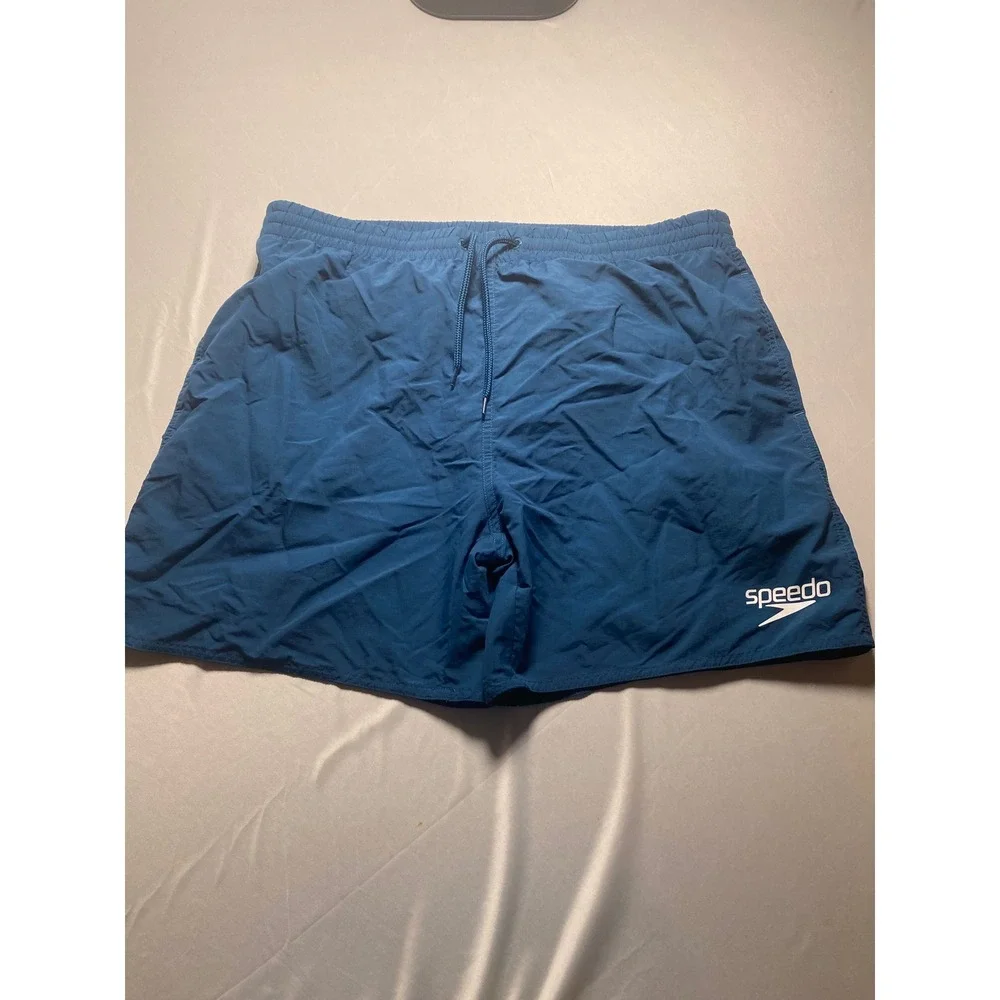 Speedo Mens Blue Swim Trunks Board Shorts Mesh Lined XL 8-00000 2000068695